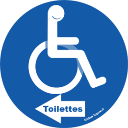 toilette handicap directionnel gauche