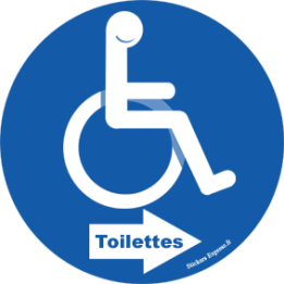 toilette handicap directionnel droite
