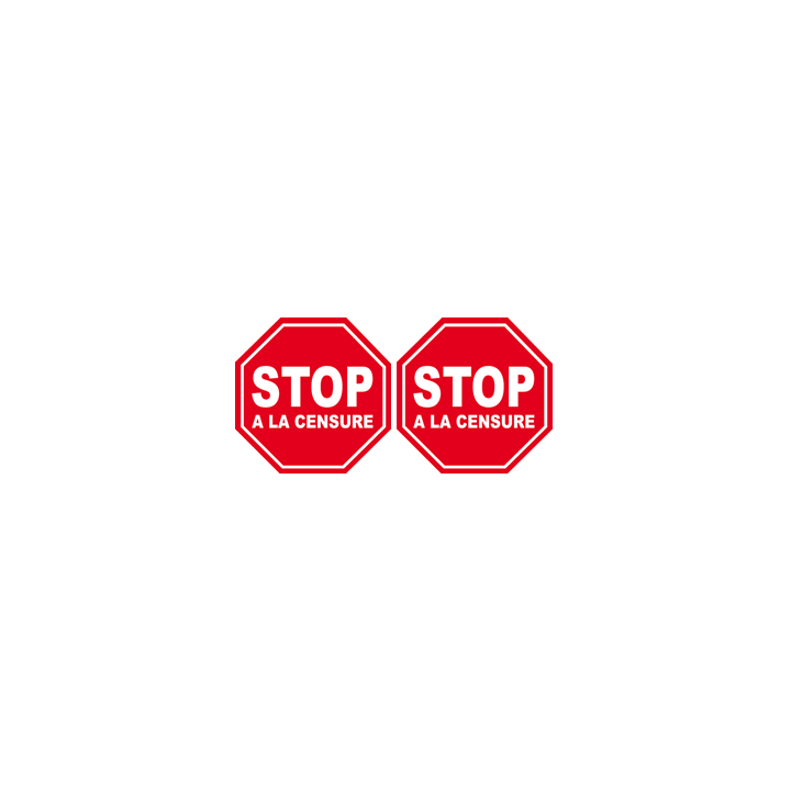 autocollant stop a la censure