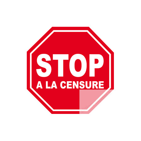 autocollant stop a la censure
