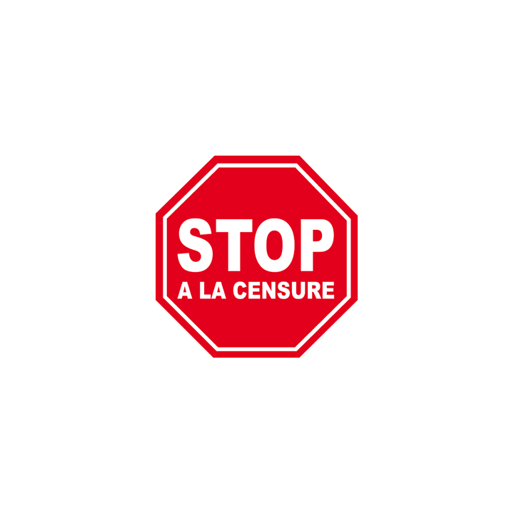 autocollant stop a la censure