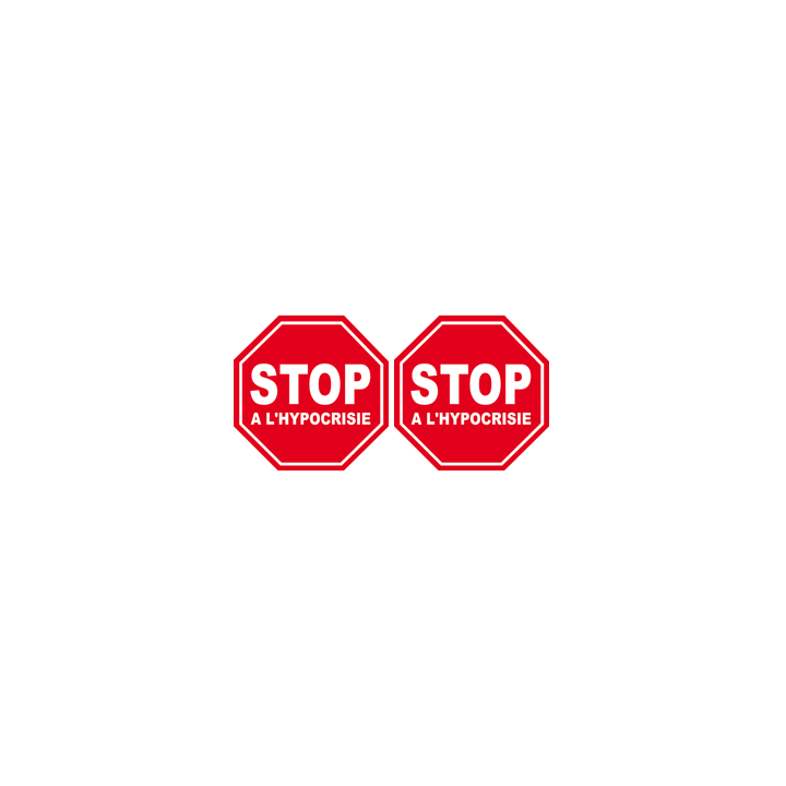 autocollant stop a l'hypocrisie